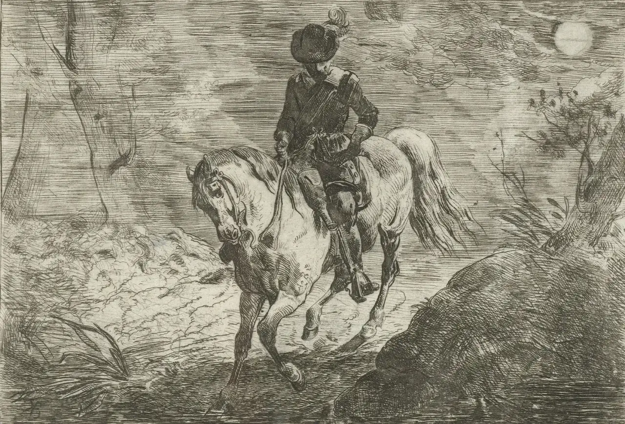 Jeździec bez Głowy ilustracja Irving